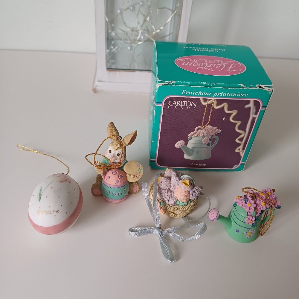 Vintage Carlton Cards AGC Easter Decoration Figurines Ornaments from 1996